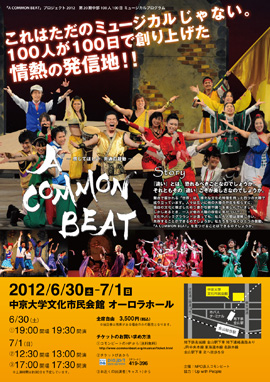 第20期中部100人100日ミュージカルプログラムチラシ